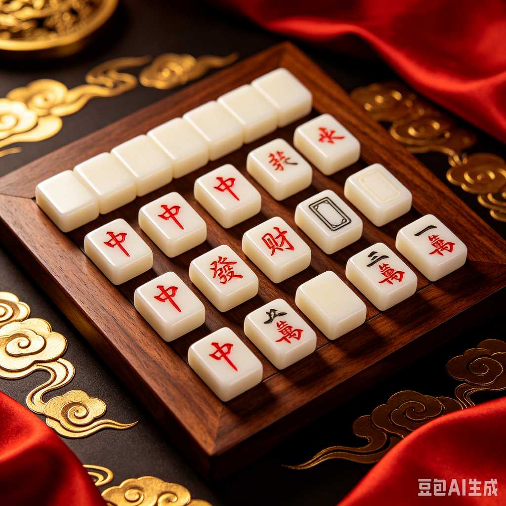 decorative text mahjong set